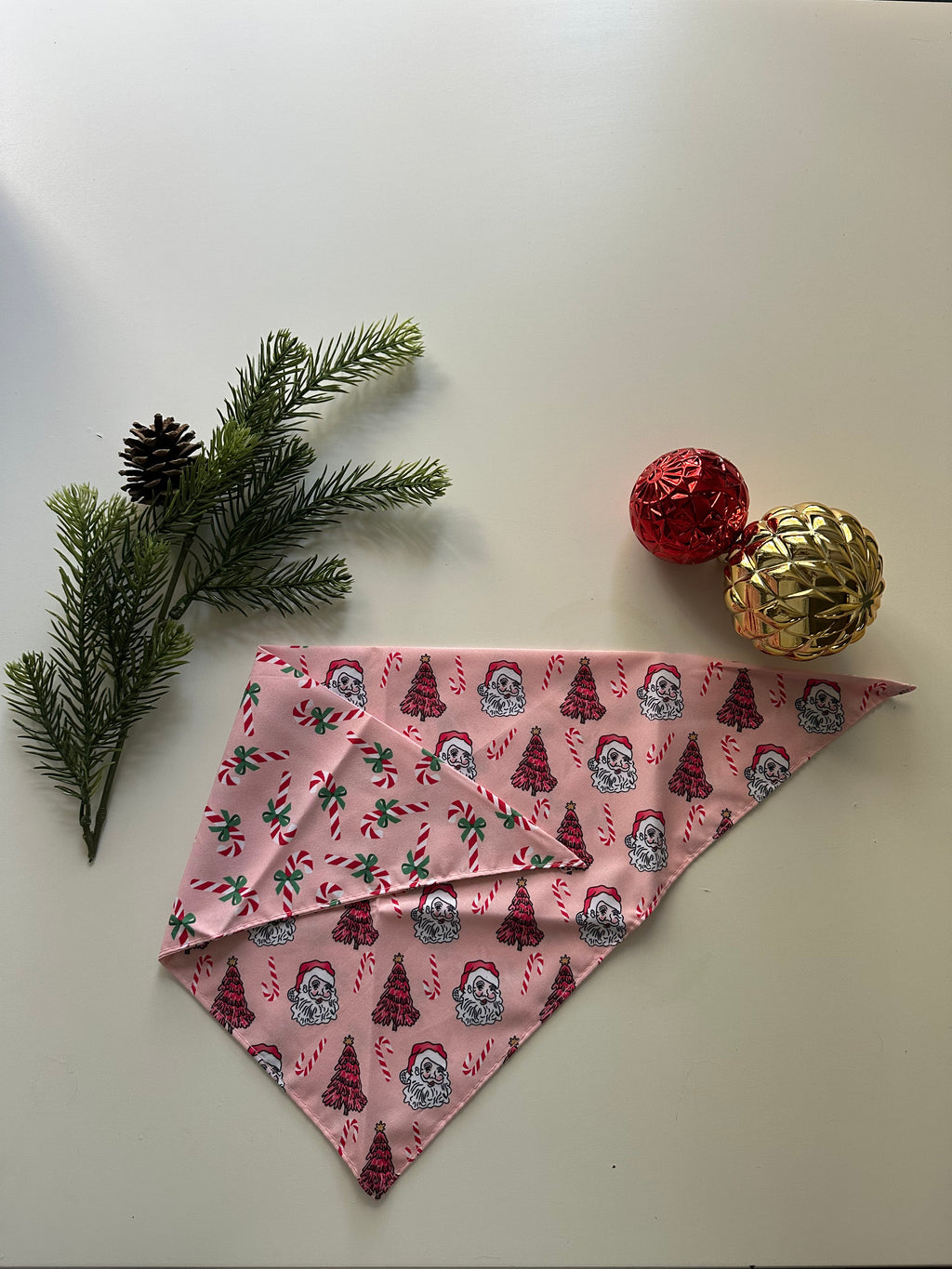 Sweet Peppermint Pink Dog Bandana
