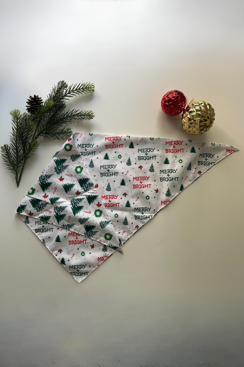 Merry Pine Dog Bandana